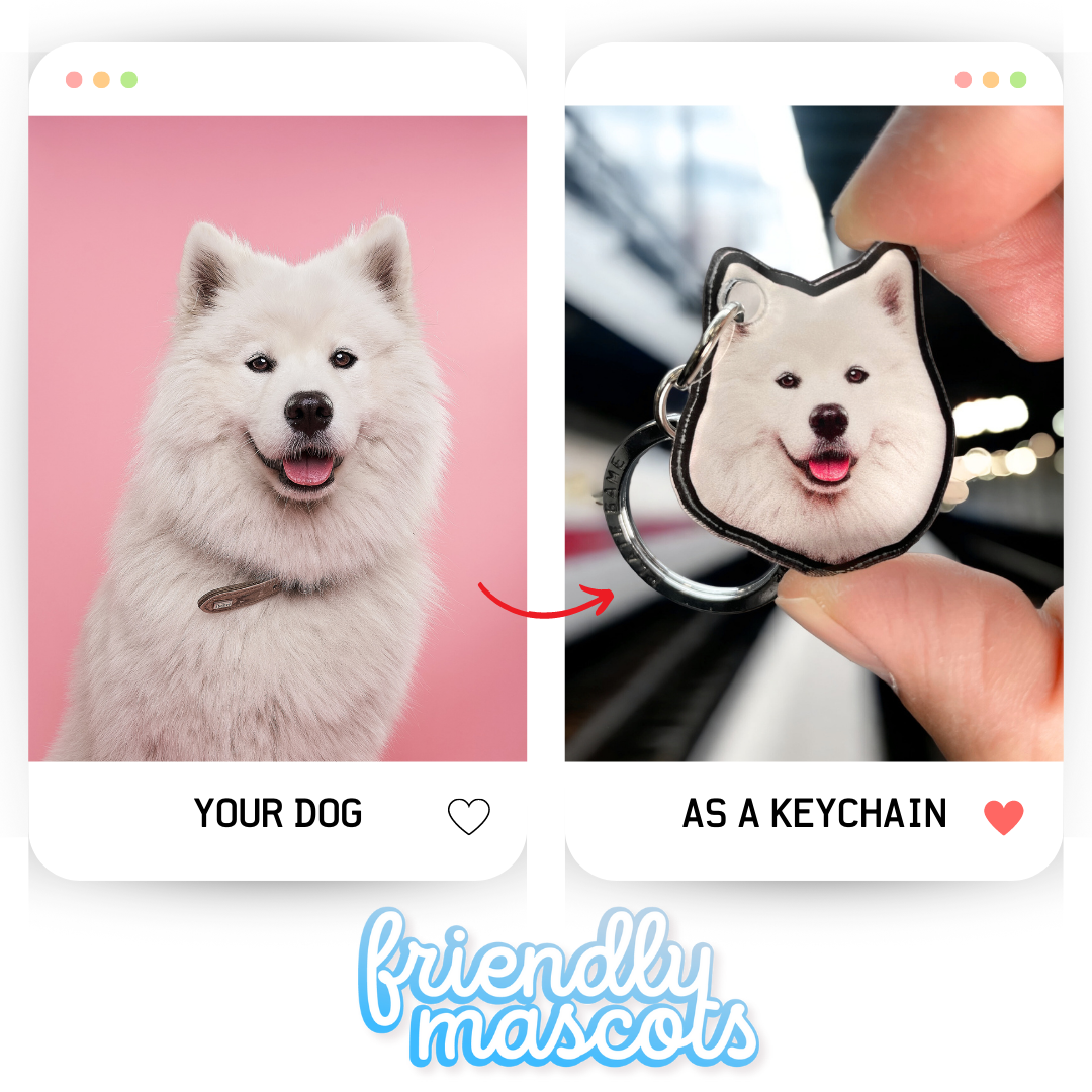 Friendly Mascots Pet Keychain