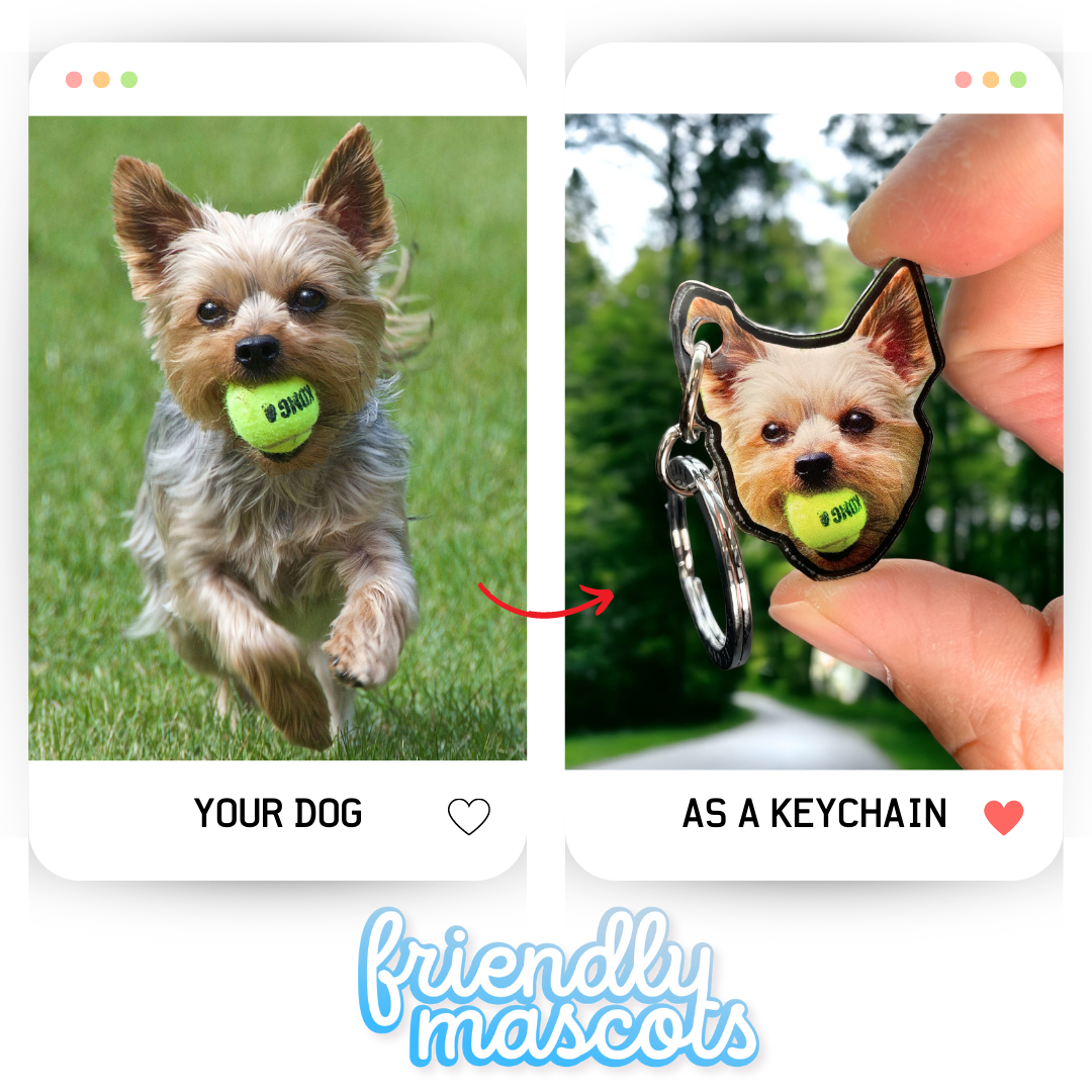 Friendly Mascots Pet Keychain